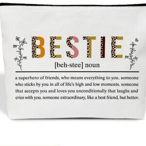 Bestie Definition Makeup Bag for Women, Bestie Gifts for Women Sister Gift for S
